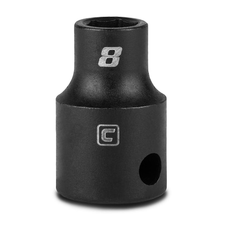 Capri Tools 3/8 in Drive 8 mm 6-Point Metric Shallow Impact Socket 5-3008